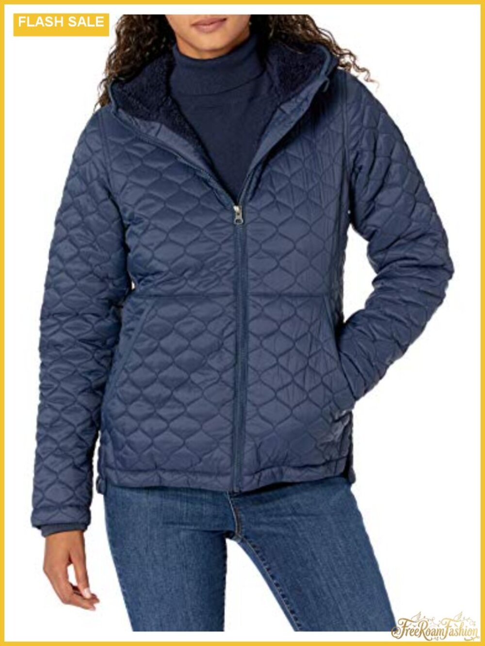 Women's Lightweight Quilted Full-Zip Water-Resistant Hooded Puffer Jacket